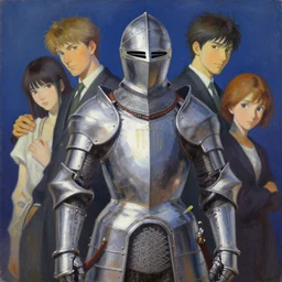 painting of a knight, by ayami kojima, greg rutkowski and ayami kojima, ayami kojima style
