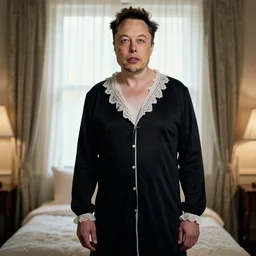 elon musk in a nightgown