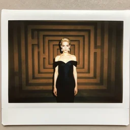 instax frame where wrath of Gnon from Pan's Labyrinth by Yue Minjun, from Prometheus by Pipilotti Rist, dressed by Salvatore Ferragamo, haute couture painted by Peter Paul Rubens and by John Baeder, editorial asymmetry fashion photography, in lush brain coral femur by Jean-Michel Basquiat