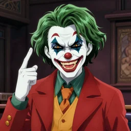 Phoenix Wright as the Joker, highly detailed, trending on artstation