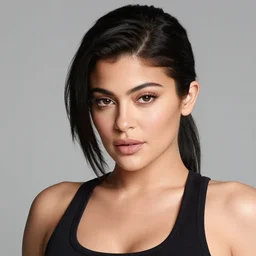 portrait of kylie jenner as jill valentine, by charlotte grimm, studio light, detailed face, canon eos c 3 0 0, ƒ 1. 8, 3 5 mm, 8 k, medium - format print, half body shot