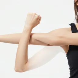 close up woman stretching arm