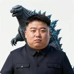 godzilla with kim jong un face kim jong un dressed like godzilla