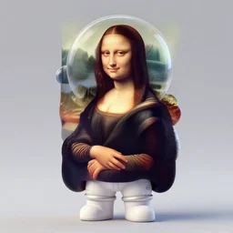 mona lisa in space suit by flooko