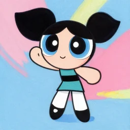 a 1 6 0 0 s painting of powerpuff girls