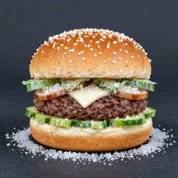 hamburger made of salt