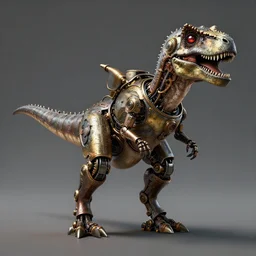 steampunk robot velociraptor, photorealistic 3 d octane render, unreal engine