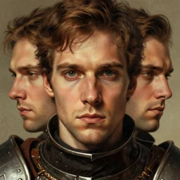 the doomslayer as a realistic d & d fantasy knight, closeup portrait art by donato giancola and greg rutkowski, vintage retro, realistic face, digital art, trending on artstation, symmetry!!