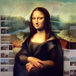 monalisa portrait made of internet images