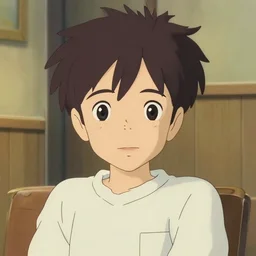 comfortable and empty room, a close - up, digital art, illustrations, by makoto shinkai and studio ghibli, look at the front horizontally