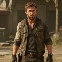 ryan gosling in fallout: new vegas, in-game screenshot