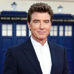 photorealistic simon cowell as doctor who. hyperdetailed photorealism, 1 0 8 megapixels, amazing depth, high resolution, 3 d shading, 3 d finalrender, 3 d cinematic lighting, glowing rich colors, psychedelic overtones, artstation concept art.