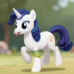 full body shot, hybrid ( my little pony ) and horse, photograph, professional, high quality, dof, bokeh, action