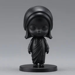 accurate black jesus!!! nendoroid!!! figurine, studio lighting, grey background, no shadow, trending on artstation, 8 k, highly detailed!!!