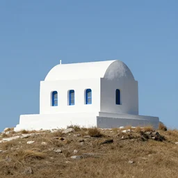 greek house on a hill