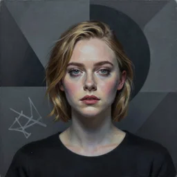 Elle Fanning in Kotor picture by Sachin Teng, asymmetrical, dark vibes, Realistic Painting , Organic painting, Matte Painting, geometric shapes, hard edges, graffiti, street art:2 by Sachin Teng:4
