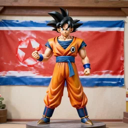 goku statue north korea style
