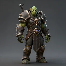 full shot orc character, lord of the rings, final fantasy, warcraft, diablo, dark fantasy, moody, highly detailed, centered, artstation, smooth, sharp focus, octane render, maya render