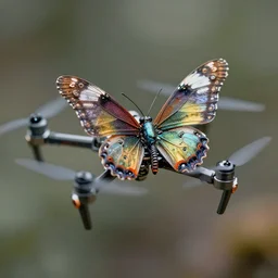 5 5 mm macro photo of a little futuristic mechanical drone butterfly. dof. bokeh. by artgerm and luis royo. highly detailed 8 k. intricate. lifelike. realistic sony a 7 r iv. soft light. cinematic processing