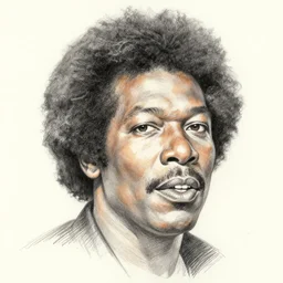 j scott campbell!!! pencil sketch by j scott campbell close up color headshot of james brown in the style ofj scott campbell