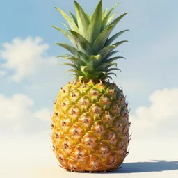 Rendering of a pineapple full of details, by Makoto Shinkai and thomas kinkade, Matte painting,trending on artstation and unreal engine