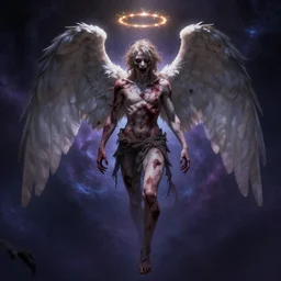 cosmic apocalypse, zombie angel, raphael lacoste, artstation