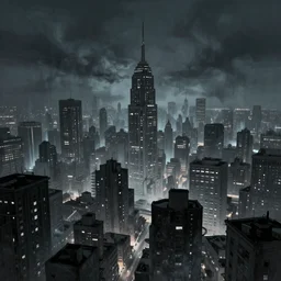 eerie dreammy distorted cityscape, by marc simonetti