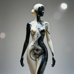 film still, perfect female body silhouette, liquid sculpture, astral clockwork, abstract shapes, photorealism, beautiful portrait, white and black latex mixture, black ink, body acts photography, abstract art, concept art, matte painting, bokeh lights, one point light, elegant, weta fx, weta digital, artstation