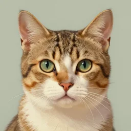 symmetrical!! portrait of cat as a warrior. close up. soft lighting, retro 8 0 s, realistic illustration, art by peter elson