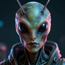cyberpunk insect alien face portrait, detailed face, sharp focus, synthwave art, aesthetic, octane render, raw, cinematic