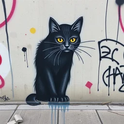 cat, grafitti
