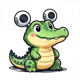 Woodcut portrait of a beautiful cute crocodile with robot ears by falling into the stars greg rutkowski, 4k, intricate details