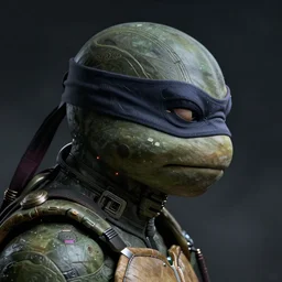 profile portrait, teenage mutant ninja turtle, ivan lopez style, aurora digital package, profile portrait, cyberpunk fashion, realistic shaded perfect face, fine details, very dark environment, misty atmosphere, closeup, fantasy, intricate, elegant, highly detailed, digital painting, artstation, concept art, matte, sharp focus, illustration