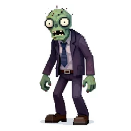 a zombie, ultra detailed, pixel art, full body, high resolution, 1 6 bits, white background