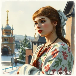 sushka. highly detailed, digital painting, watercolor, soviet realism, engraving, artstation, concept art, smooth, sharp focus, vivid grunge, manga, illustration, unreal engine 5, 8 k, art by bilibin and kuvshinov and malevich and mucha