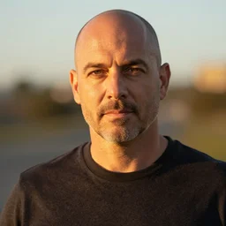 8k photography from a balded middle aged man with a short goatee , golden hour, Photography by Jimmy Nelson