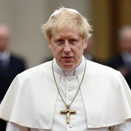 boris johnson as the pope, photorealistic, ultra high resolution, ultra detailed