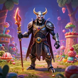 the Doomslayer's adventure in Candy Land, 4k, highly detailed, digital art