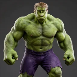 Donald Trump cast as hulk, still from marvel movie, hyperrealistic, 8k, Octane Render,