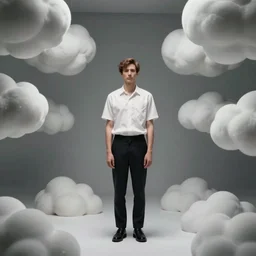 portrait of a man standing inside his own dreams by lina iris viktor, japanese golden decorations, 2 d flat digital illustration, opulent pearl mosaics 4 k