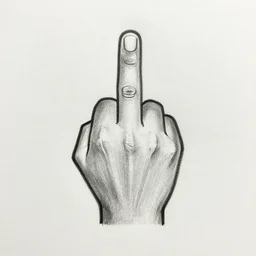 gigachad benediction, two raised fingers, pencil art, iconography