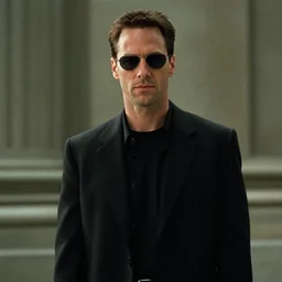 joe bidden, joe bidden is agent smith, matrix movie, film still