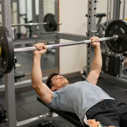 butterfly doing bench presses