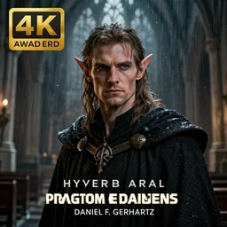 ( ( ( ( ( hyperrealist distant portrait of a drow from dragons and dungeons in a church where it rains ashes. ) ) ) ) ) by daniel f. gerhartz, fantasy, photorealistic, octane render, unreal engine, dynamic lighting, bet face, handsome man, beautiful, wlop, cute, perfect factions, perfect man, trending on artstation, poster, volumetric lighting, very detailed faces, 4 k, award winning