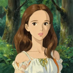 drawing of young natalie portman standing in the forest, beautiful face, trending on pixivfanbox, painted by greg rutkowski, makoto shinkai takashi takeuchi, alphonse mucha, studio ghibli, akihiko yoshida