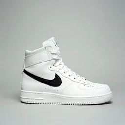 a photoshoot of A Nike sneaker boot designed by Dieter Rams, minamalist, realistictic, color film photography by Tlyer Mitchell, 35 mm, graflex
