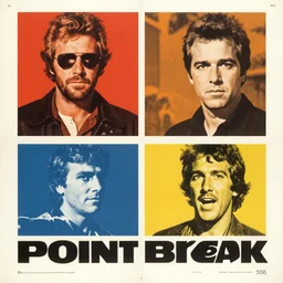 a mid - century modern film poster of point break by saul bass, paul rand, abram games, and max bill. screen printed, paper texture. 1 9 5 6.