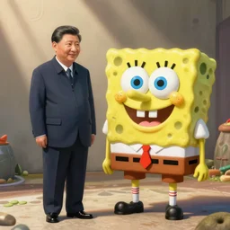 xi jinping visiting spongebob in bikini bottom