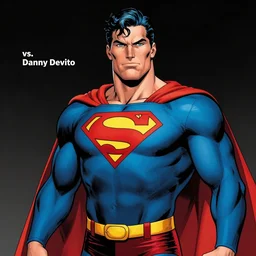 ' superman vs danny devito ', graphic novel covert art by alex ross