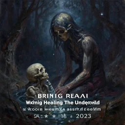 brining healing to the underworld astral realm death journey in oil painting, trending on artstation, award winning, emotional, highly detailed dark surrealist art